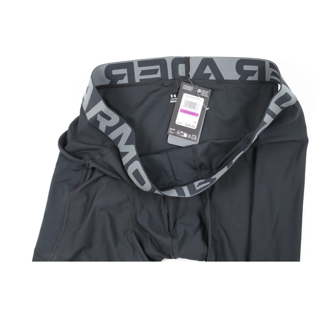 Under Armour Compression Shorts HeatGear Armour Black Solid 2XL NWT - Picture 5 of 7